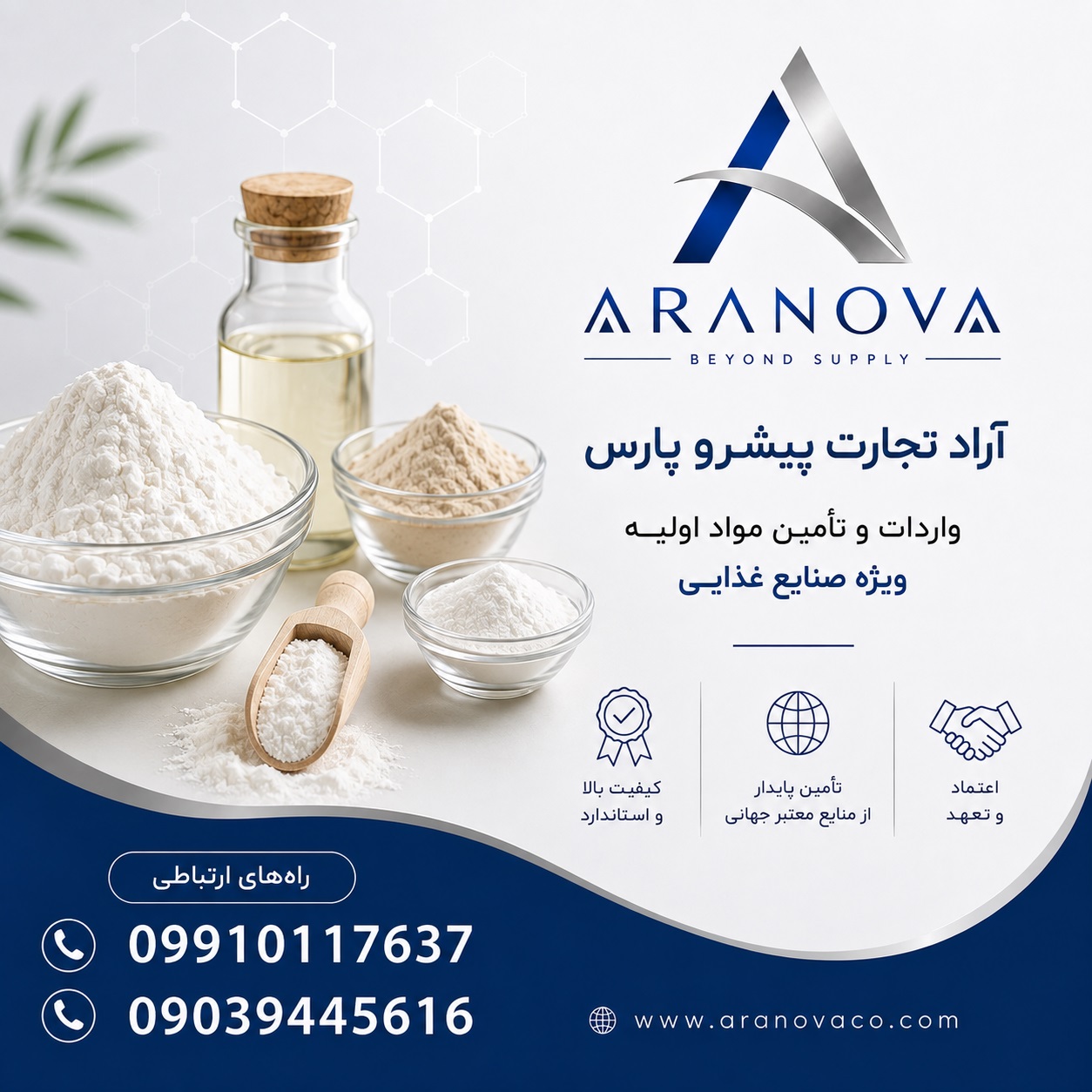 فروش کاراگینان و تأمین انواع کاراگینان خوراکی | بازرگانی آرانوا وارد کننده کاراگینان